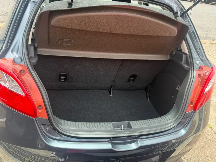 Boot of the silver 2009 Mazda 2