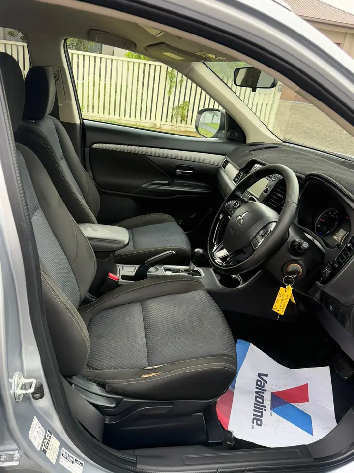 Interior of the silver 2016 Mitsubishi Outlander