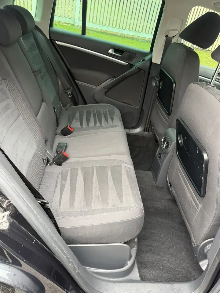 Second-row seats of the black 2013 Volkswagen Tiguan
