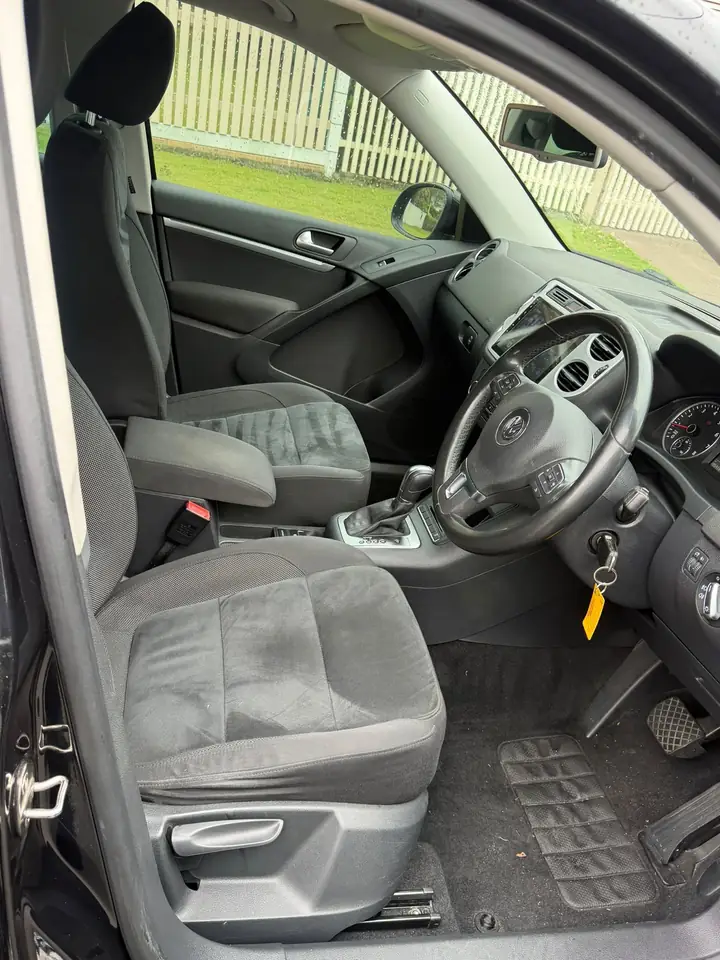 Interior of the black 2013 Volkswagen Tiguan